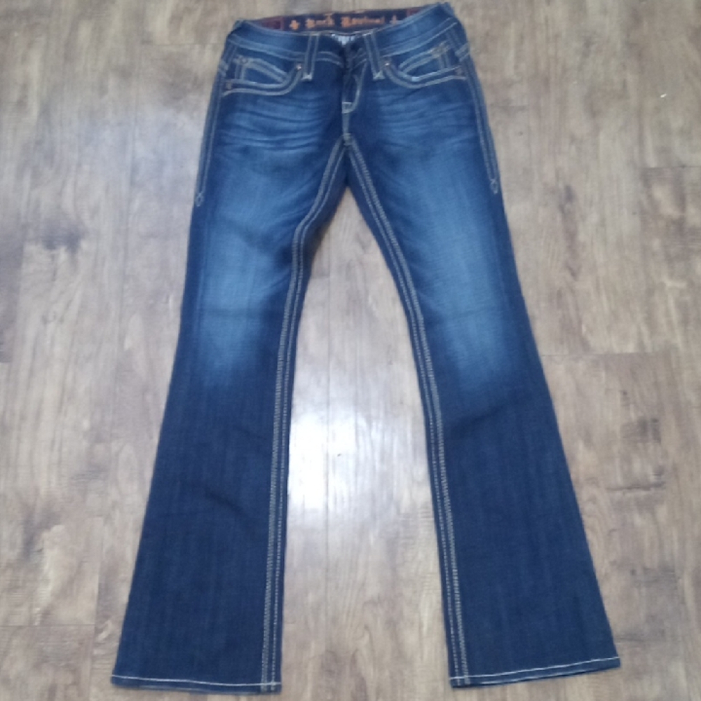 Rock Revival NWOT Women's 26 Bootcut Gwen Embellished Distressed